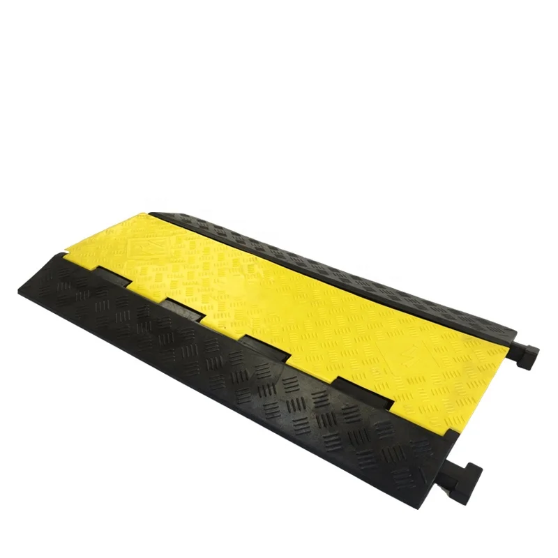 
Flexible 90cm 100% Reclyed Rubber 5 Channel Heavy Duty Cable Protector Ramp Straight Cable Covers Hump 