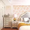 Oil Painting Style Exquisite Flower Pattern Bedroom Waterproof PVC Wallpaper