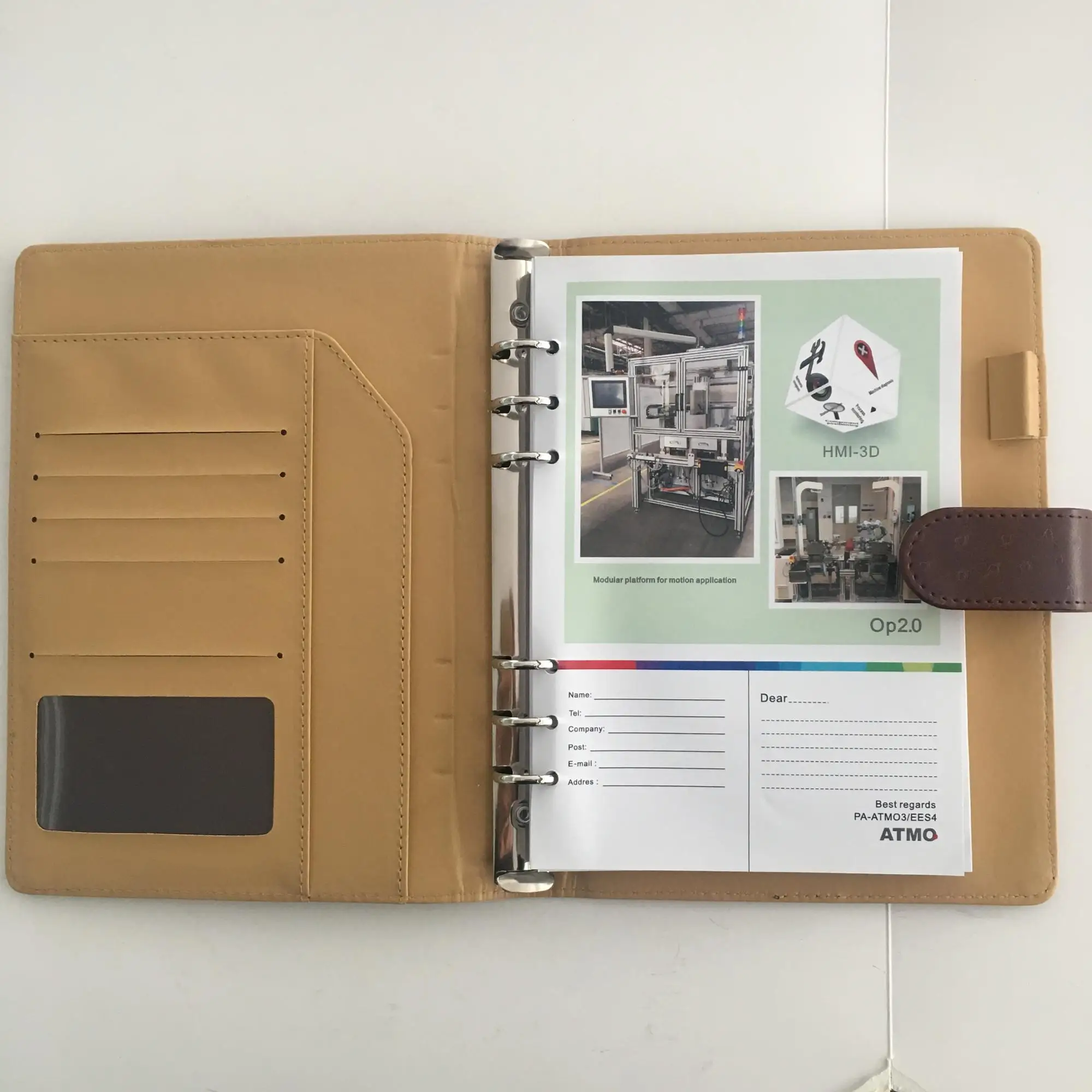 A5 Leather Binder Organizer Leather Journal Ring Binder Planner Spiral