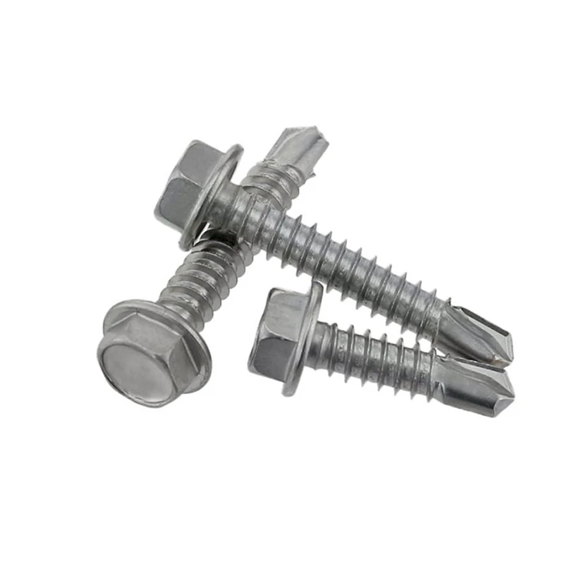 
The factory produces high quality stainless steel hexagon head sdlf-drill screws 