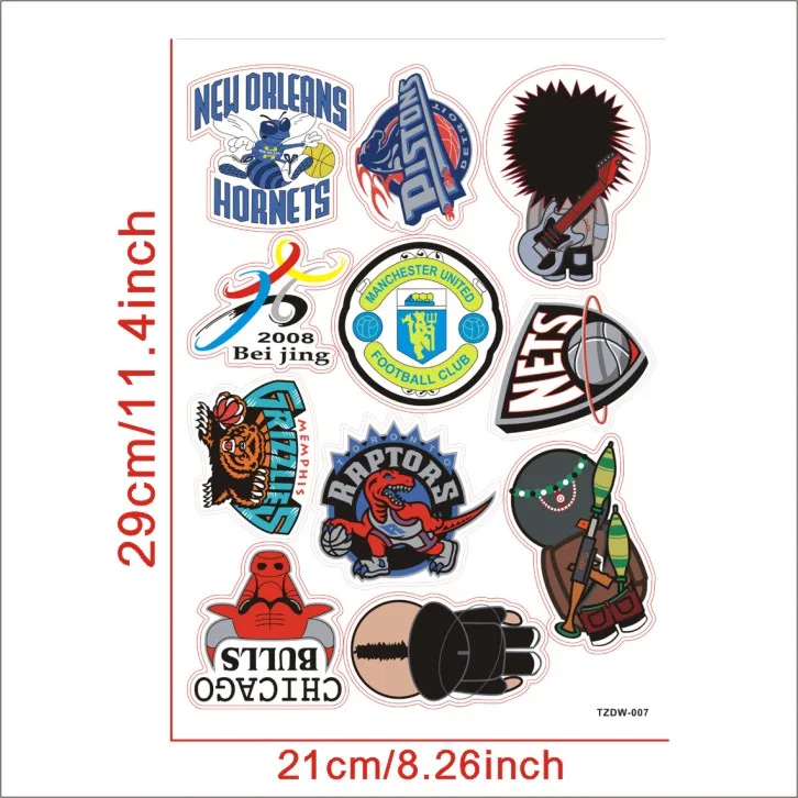 

20 pcs/bag waterproof reusable Cartoon laptop decals sticker game toy decorative for child, Cmyk puffy sticker