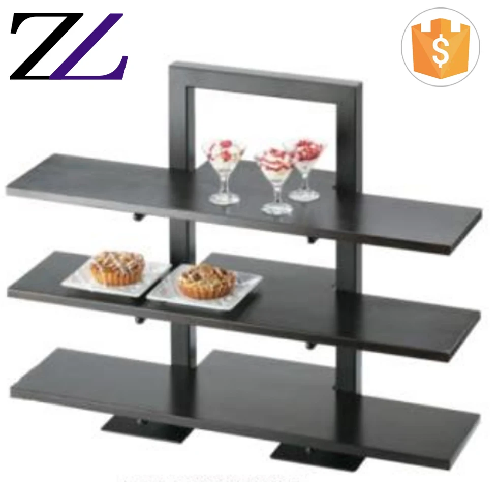 Outdoor Restaurant Furniture Catering Supplies Buffet Shelf Dessert Riser 3 Tier Wood Food Display Stand Outdoor Restaurant Furniture Catering Supplies Buffet Shelf Dessert Riser 3 Tier Wood Food Display Stand