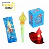 Hot Selling Halal Sweets Candy Glow Stick Lollipop Lighting up Cartoon Toy Plane Shaped Whistle Lollipop Candy with Flashlight