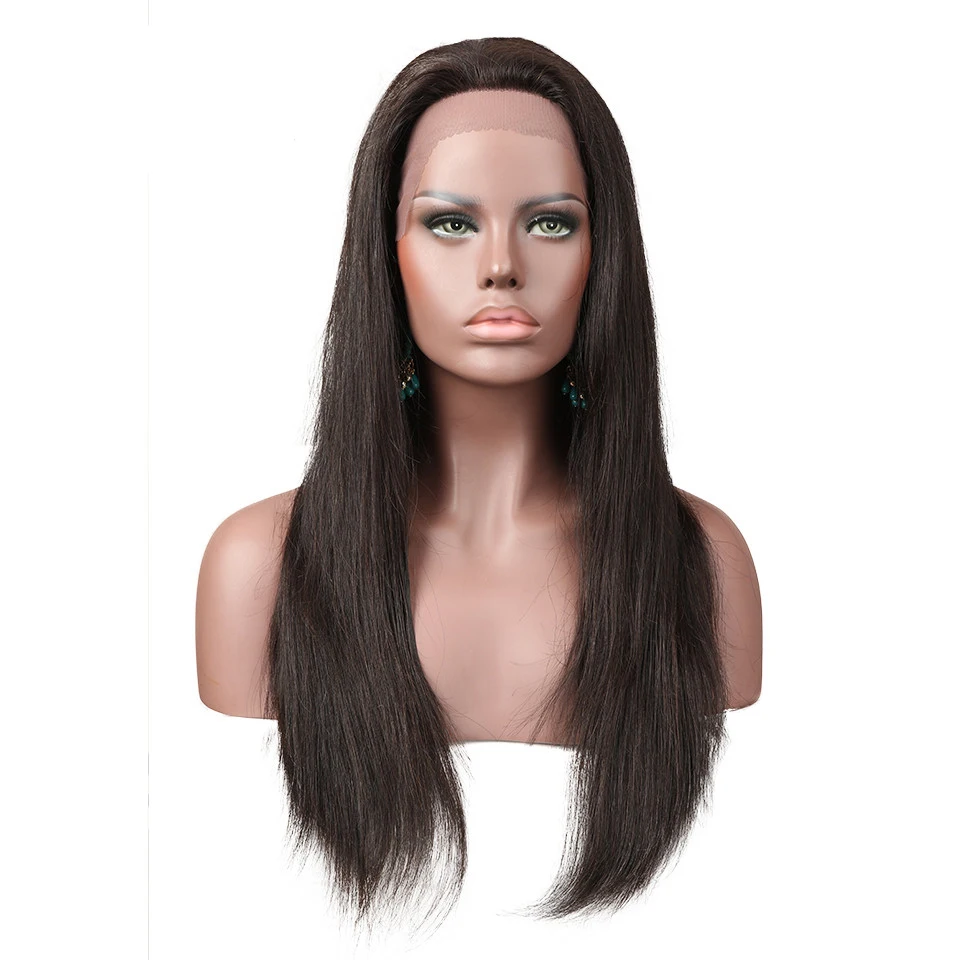 Cheap wholesale 360 Lace Frontal Wig 14inch 150 Density Swiss Lace Wig Brazilian Straight Human Hair Wigs For Black Women