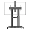 Mobile TV Stand with Wheels Rolling TV Cart up to 56.8kg for 50 to 80 Inch LCD LED Flat Panel TVs