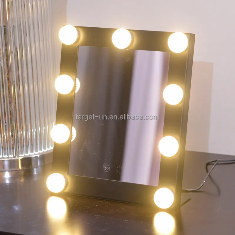 

Beautme Furniture Desktop Hollywood LED Stand table Bedroom Vanity Makeup Mirror with light, White , black , silver,gold