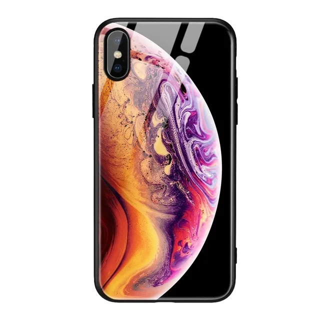 

Tempered Glass Case For iPhone 7 8 Plus Case Luxury Star Space Cover For iPhone X Case For iPhone6s 6 6s 7Plus XS Max XR
