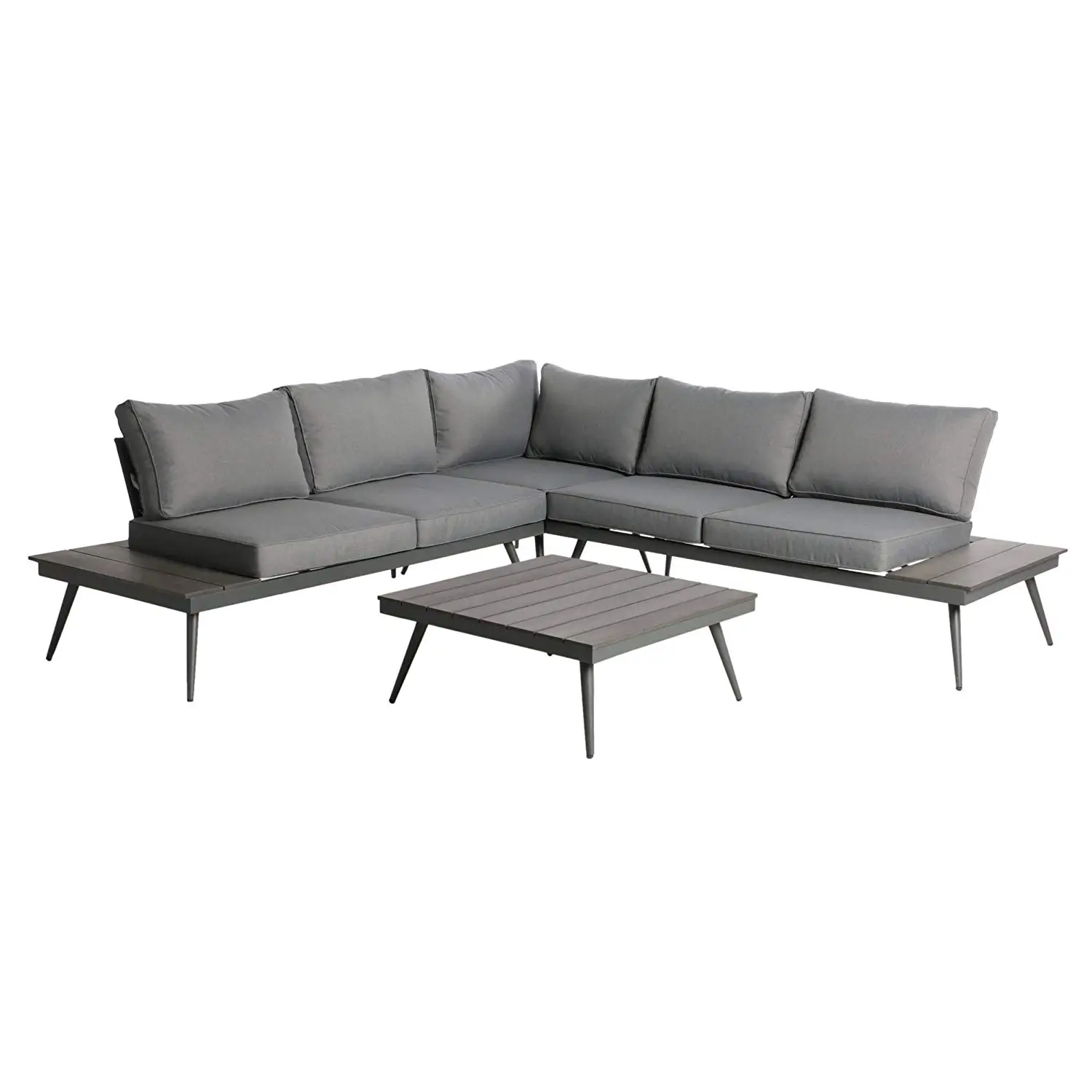 Wood Sofa Set Designs Find Deals On Get Quotations Great Deal Furniture Deborah Outdoor Wood And Aluminum V Shaped 5 Seater Sofa Set