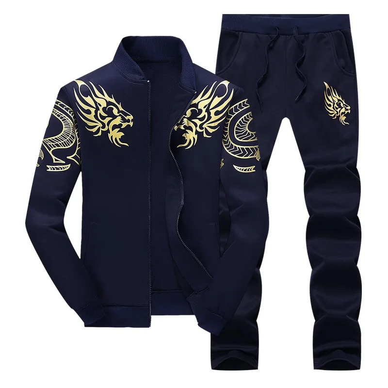 A batch wholesale zippered cardigan pullover thick Spring&Autumn hoodie men's printing sample custom printing sweatshirts suit