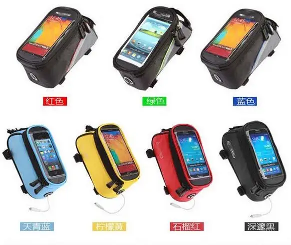 

4.8 5.7"Cycling Bike Bicycle bags panniers Frame Front Tube Bag For Cell Phone MTB Bike Touch Screen Bag, N/a
