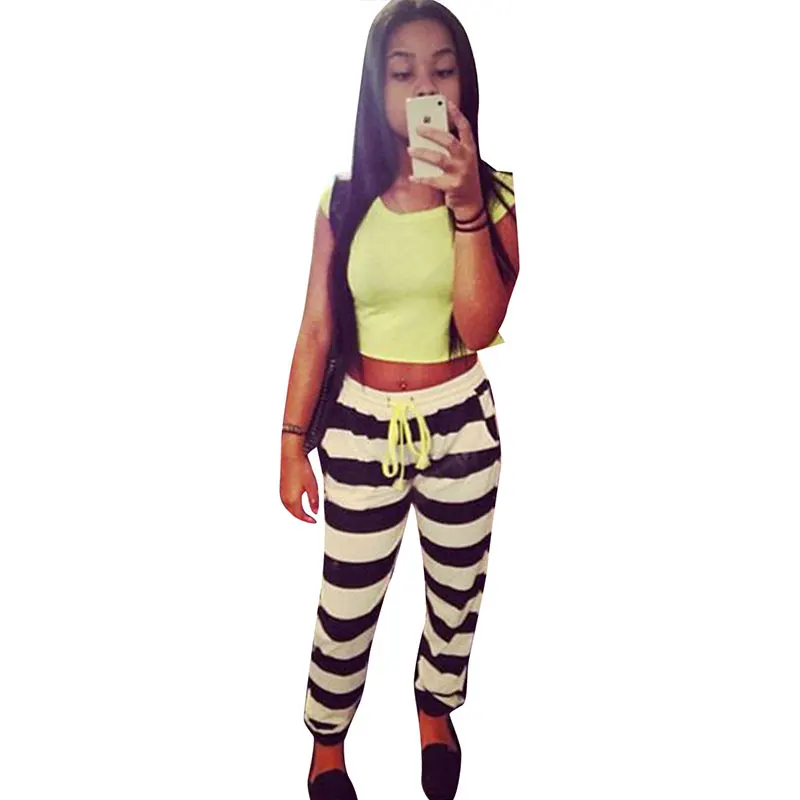 

Short Sleeve Striped Two-piece