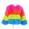 Winter New fashion warmer colorful genuine fox real Kids Fur Coat