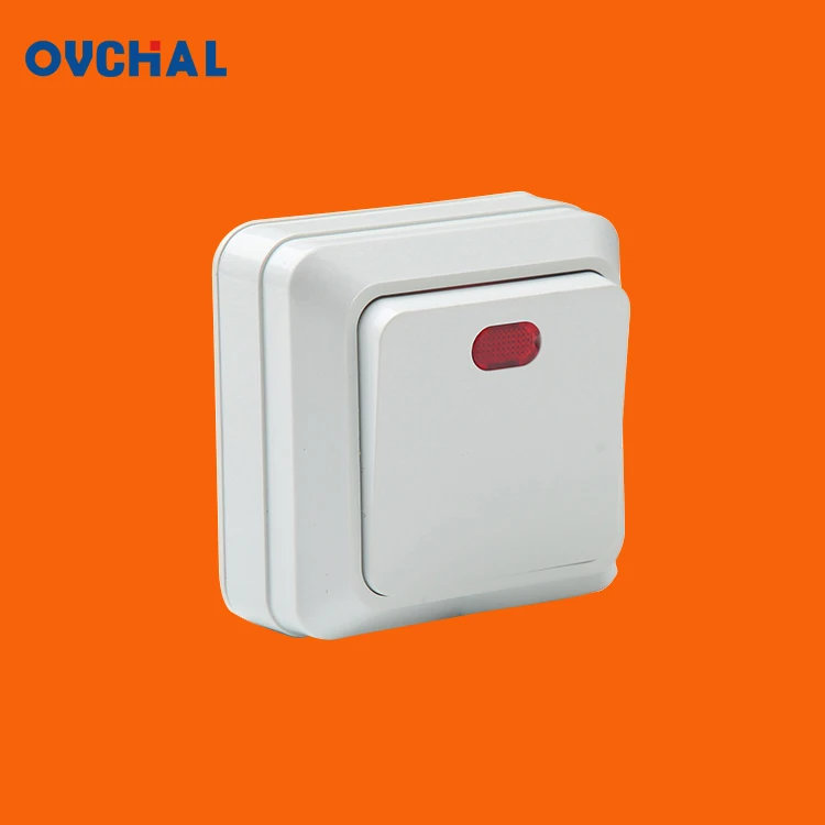 Ouchi New Design 1 Gang Surface Mount Electrical Wall Light Switch With