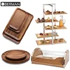 Food service catering commercial kitchen equipment dessert buffet display racks wood display cases for sale
