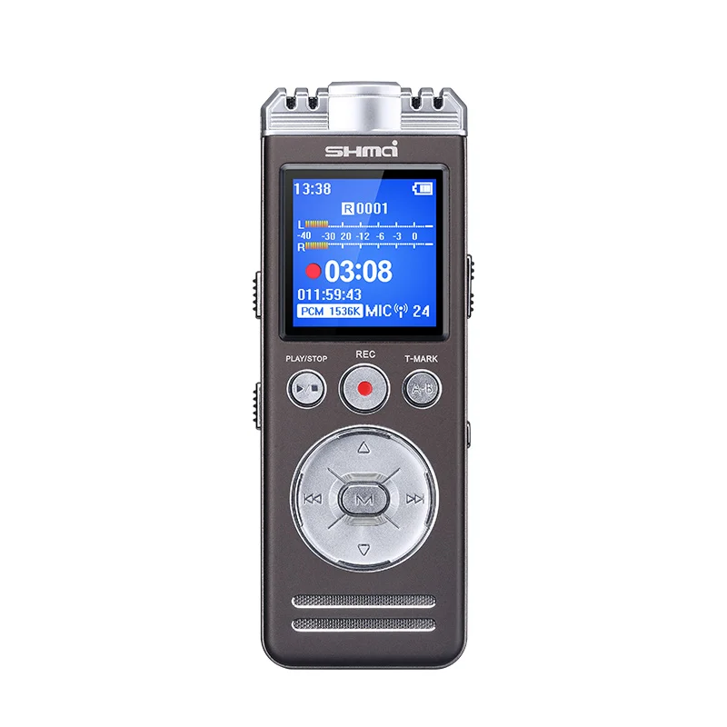 

Professional DSP audio decoding IC+Import ADC audio decoding digital voice recorder, Black