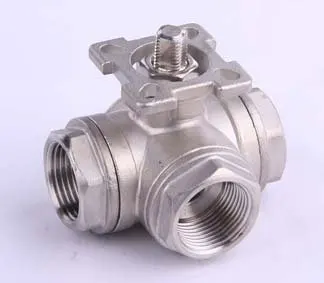 Three Way Ball Valve with Mounted Pad