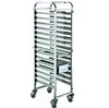 Stainless steel single row 15 layers gastronorm rack GN pans rack trolley