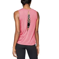 

Sexy Women Plain Open Back Yoga Crop Tops Workout Clothes Active Sleeveless Shirt Running Tank Tops