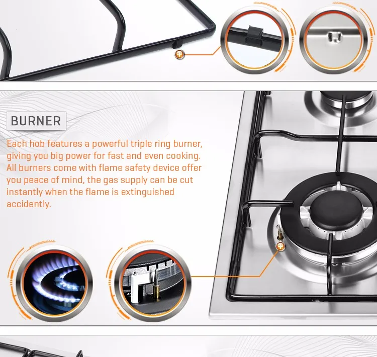 Amazon Top Seller 2018 Home Appliance 60cm Stainless Steel Builtin Gas