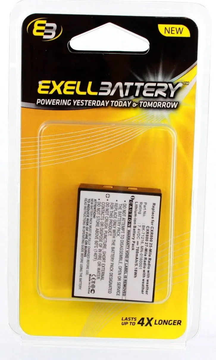 Get Quotations · Exell Li-Ion FRS Two-Way Radio Battery Fits Cobra CXR 700,  Cobra