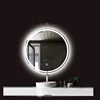 Copper free silver mirror round led bath mirror light wall mounted touch screen smart mirror