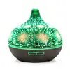 Wooden Base 3D Flashing Colorful Lighting Glass Aromatherapy Diffuser Mist Maker Ultrasonic Humidifier