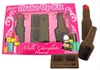64g cheap make cup kit chocolate candy in gift box, custom shapes chocolate in box
