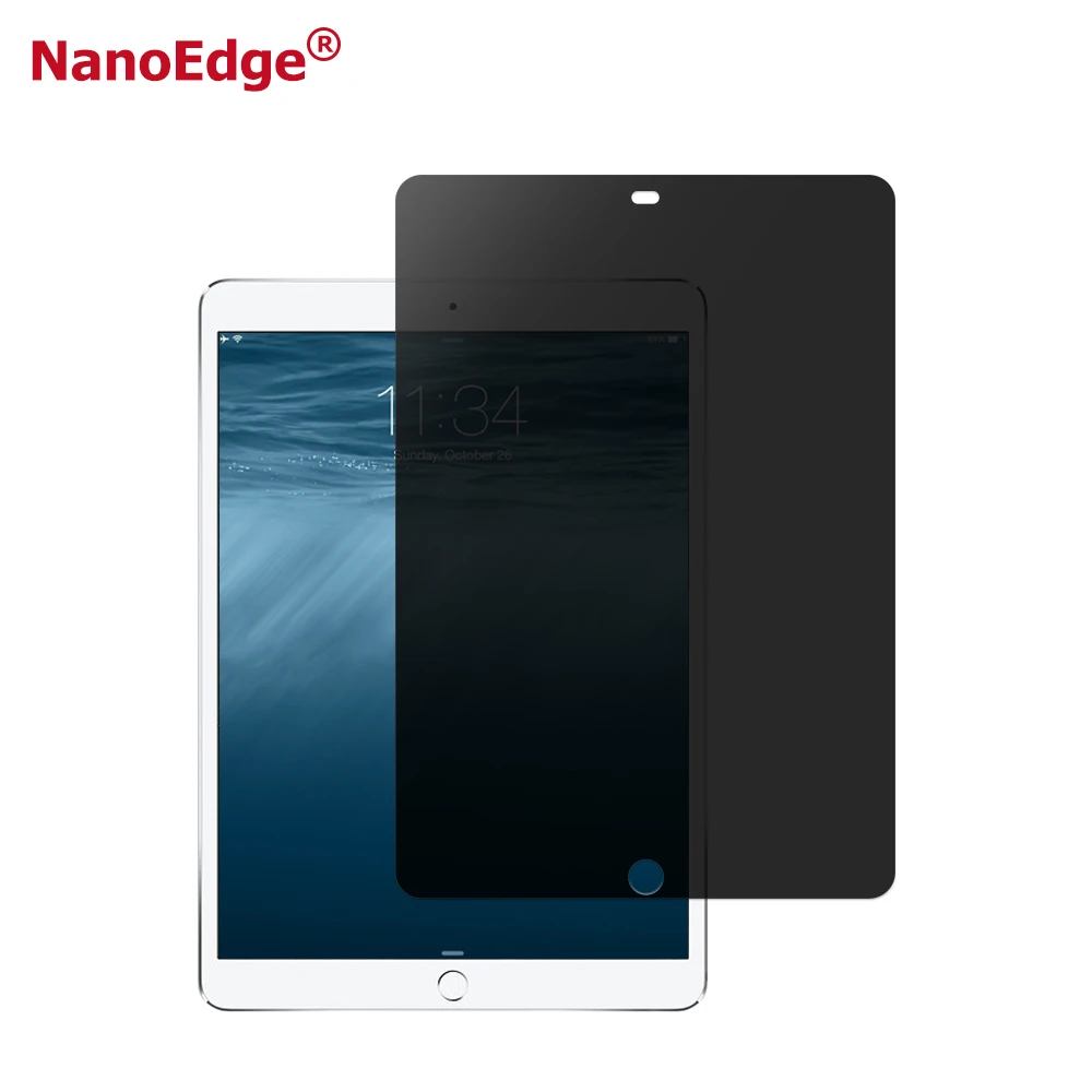 

Nanoshield Anti Spy Anti Peeping Privacy Filter For iPad Air 2 Nano Privacy Screen Protector, Light black