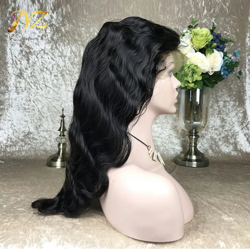 Free shipping grade 9A body wave virgin malaysian human hair front lace wig