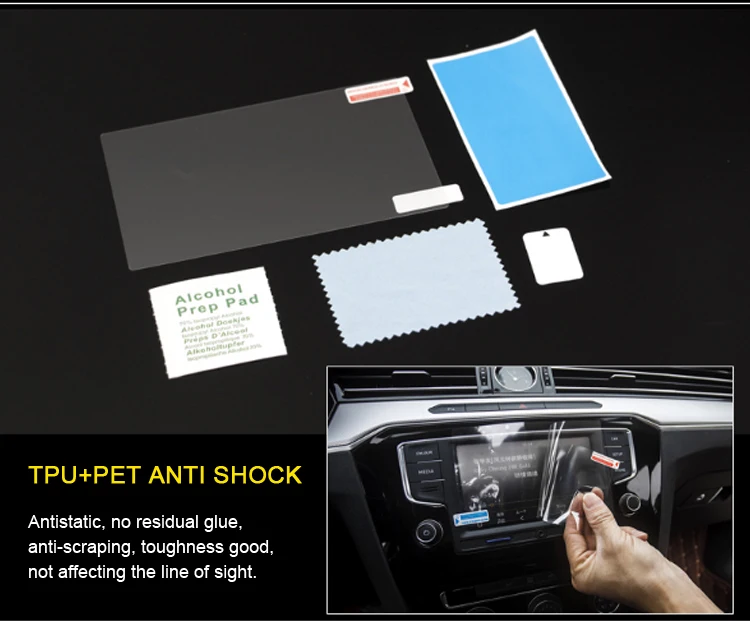 Ultra Thin Anti Glare Sensitive Smart Touch Anti Shock Car Screen Protector For Audi Car Gps