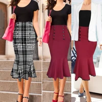 

2019 Custom Womens Slim Fit Midi Pencil Skirt With Good Quality