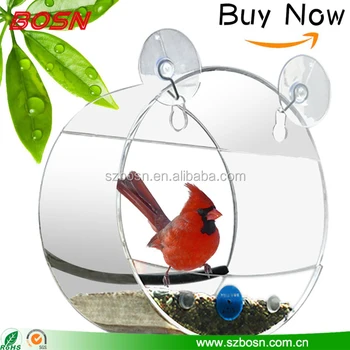 Contempo Creatures Window Bird Feeder For Wild Birds Strong And