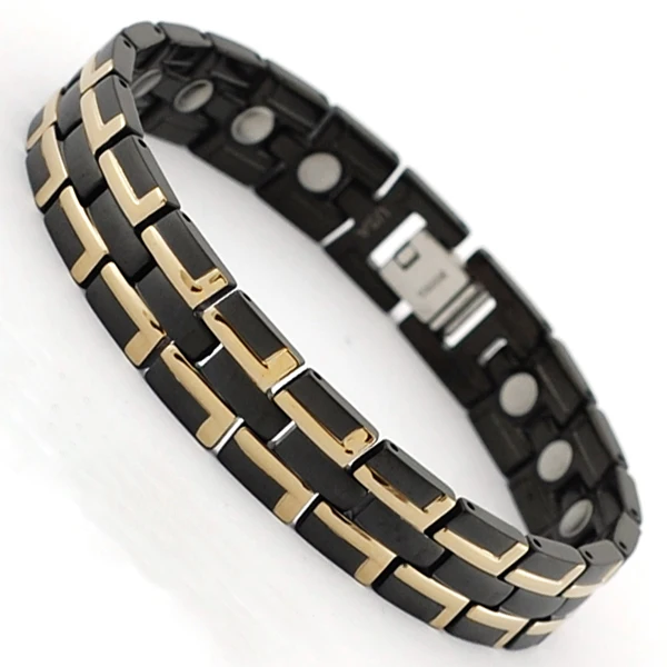 

Energinox 2016 new product black magnetic men's 316l stainless steel bracelet, As photo or customized