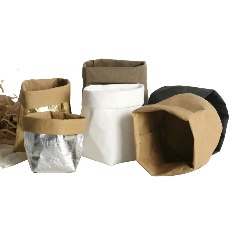 

Wholesale Fashion Biodegradable Washable Kraft Plant Nursery Paper Bag, 3 colors
