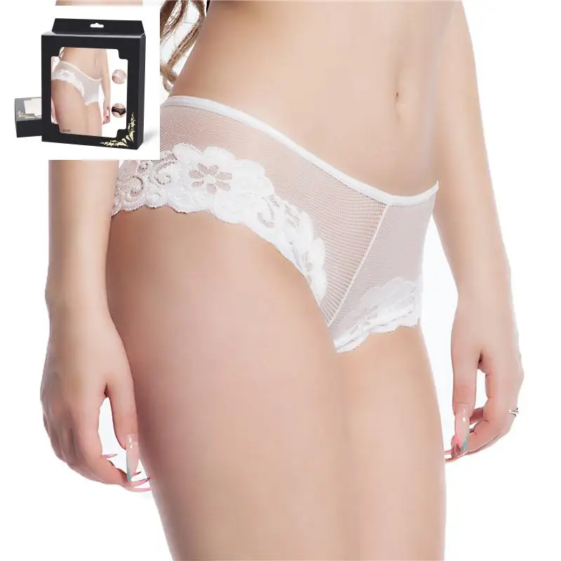 

Visible Sexy Hot Floral Lace Boyshort Panty Underwear, White;black