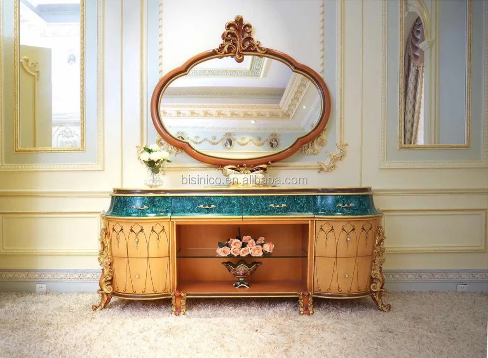Latest Design Italy Dining Room Furniture Buffet Sideboard Cabinet Latest Design Italy Dining Room Furniture Buffet Sideboard Cabinet With Mirror Antique Elegant Wooden Carved