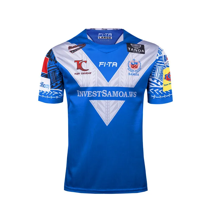 

2019 Custom Mens Super Adult Samoa Rugby Jersey, Blue