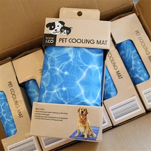 Image of Sea Blue Beautiful Cool Dog Mats Large Size New Ice Summer Dog Bed
