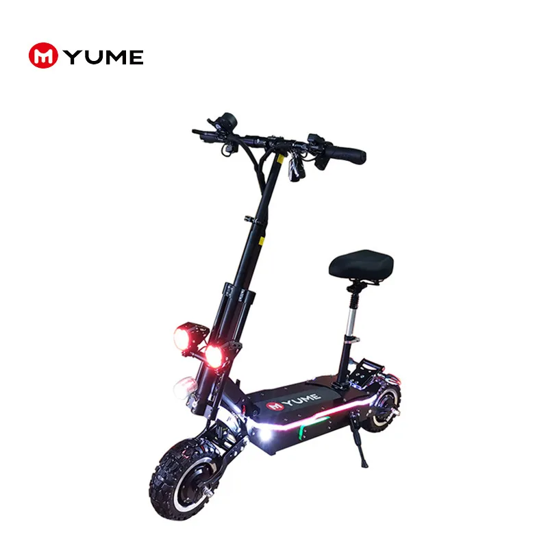 

YUME Wholesale fast 5000W dual motor long range motorcycle 11inch off road fat tire electric scooter adult, N/a