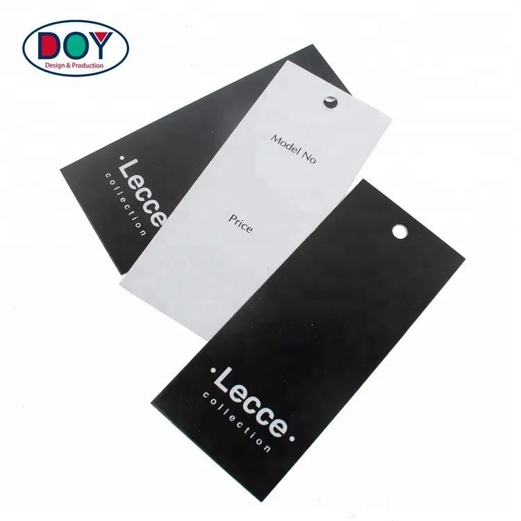 

Recyclable Custom Brand Name Logo Silk Screen Printing Labels Price Paper Hang Tags for Watches