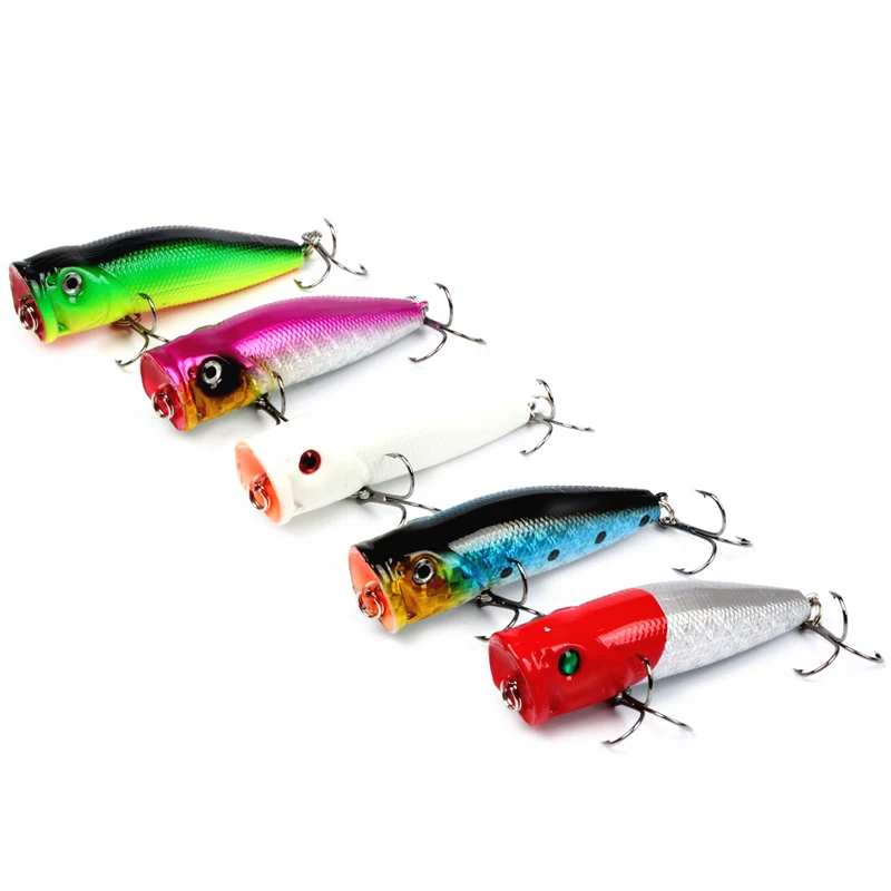 

Wholesale Hard Plastic Fishing Lure Fishing Hard Bait Popper Lure, 5 colors