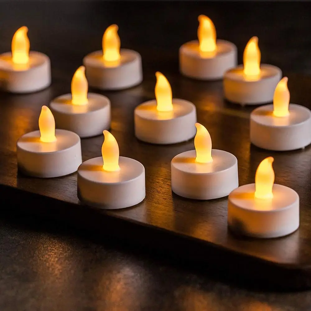 Flameless Led Tea lights Candle with Remote Flickering Battery Operated Tea Light Candles Electronic Battery for Wedding