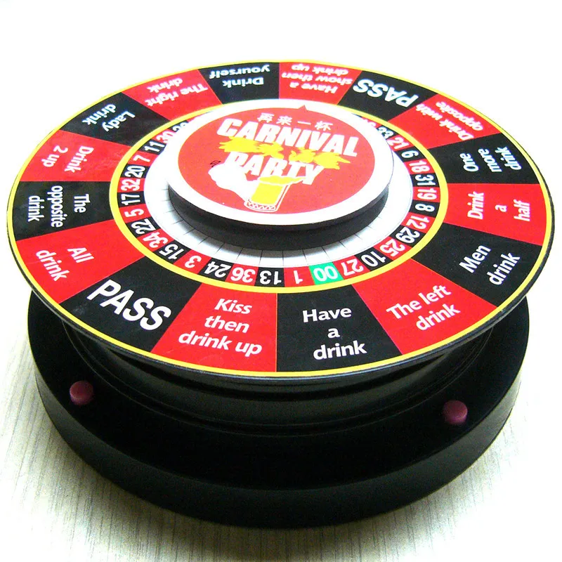 

wholesale drinking roulette wheel game set for beer promotion, Black, yellow, red, green, pink, etc