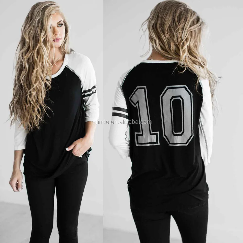 womens plain baseball jersey