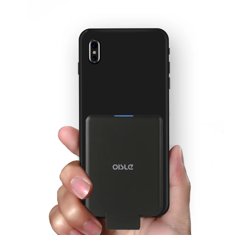 

OISLE Palm-sized LED Power Bank Charger Quick Charge External Battery Charger for iPhone/Samsung, Black;white;pink;red;blue