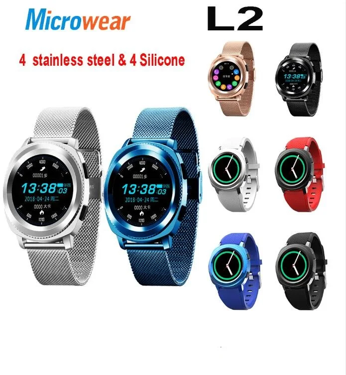 

Microwear L2 Smart Watch MTK2502 Smartwatch IP68 Waterproof Bluetooth Calling Heart Rate Sleep Monitor Sports Watch