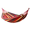 WIS-028 Wholesale durable portable outdoor camping hammock Hot sell Nylon travelling rainbow stripe hammock swings