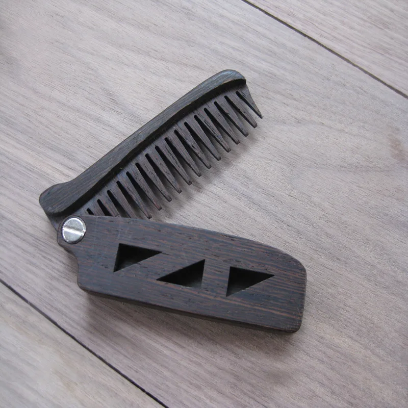 

New yiwu craft tool cheap wholesale health laser hair care bulk wooden walnut folding comb, Picture color