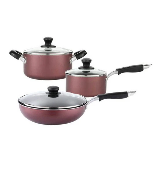 
Aluminum cookware casserole pot set with non-stick coating 