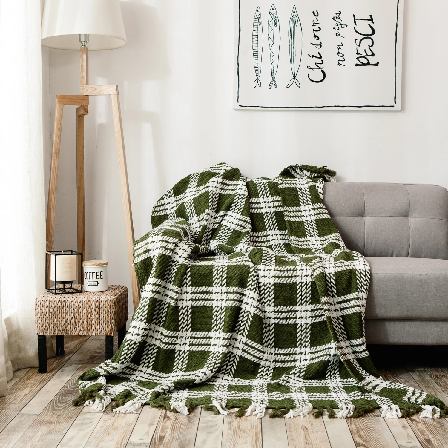 

Luxurious Soft Throw swaddle cotton throw woven throw blanket, N/a